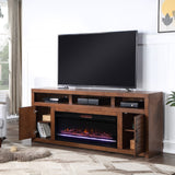 Legends Furniture Rustic Distressed TV Stand with Electric Fireplace Included SL5401.WKY