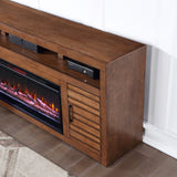 Legends Furniture Rustic Distressed TV Stand with Electric Fireplace Included SL5401.WKY