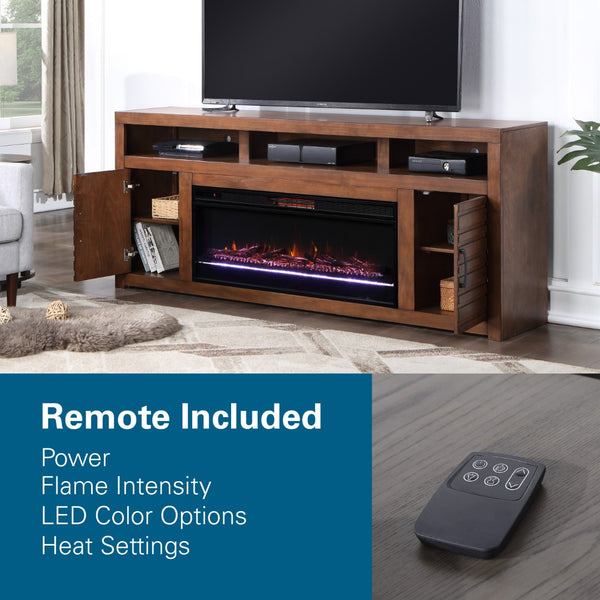 Legends Furniture Rustic Distressed TV Stand with Electric Fireplace Included SL5401.WKY