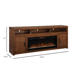 Legends Furniture Rustic Distressed TV Stand with Electric Fireplace Included SL5401.WKY