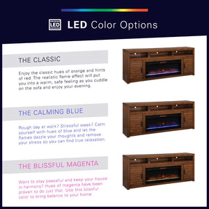 Legends Furniture Rustic Distressed TV Stand with Electric Fireplace Included SL5401.WKY