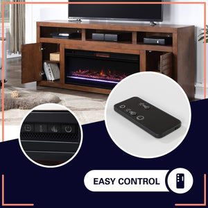 Legends Furniture Rustic Distressed TV Stand with Electric Fireplace Included SL5401.WKY