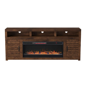 Legends Furniture Rustic Distressed TV Stand with Electric Fireplace Included SL5401.WKY