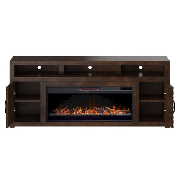 Legends Furniture Rustic Distressed TV Stand with Electric Fireplace Included SL5401.WKY