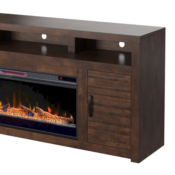 Legends Furniture Rustic Distressed TV Stand with Electric Fireplace Included SL5401.WKY