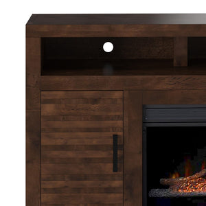 Legends Furniture Rustic Distressed TV Stand with Electric Fireplace Included SL5401.WKY
