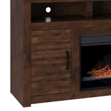 Legends Furniture Rustic Distressed TV Stand with Electric Fireplace Included SL5401.WKY