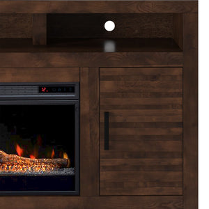 Legends Furniture Rustic Distressed TV Stand with Electric Fireplace Included SL5401.WKY