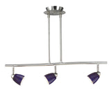 Cal Lighting 3 Lights, Serpentine Light, 120V, Gu-10, 50W Each, Bulbs Included SL-954-3-BS/BL Brushed Steel SL-954-3-BS/BL