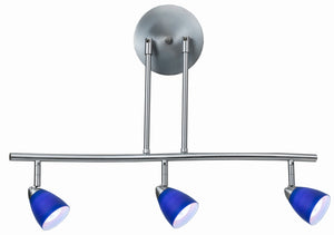 Cal Lighting 3 Lights, Serpentine Light, 120V, Gu-10, 50W Each, Bulbs Included SL-954-3-BS/BL Brushed Steel SL-954-3-BS/BL