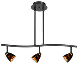 Cal Lighting 3 Lights, Serpentine Light, 120V, Gu-10, 50W Each, Bulbs Included SL-954-3-DBBRNS Dark Bronze SL-954-3-DBBRNS