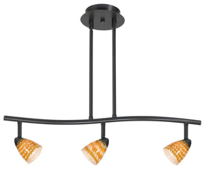 Cal Lighting 3 Lights, Serpentine Light, 120V, Gu-10, 50W Each, Bulbs Included SL-954-3-DB/LAS Dark Bronze SL-954-3-DB/LAS