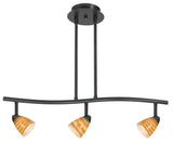 Cal Lighting 3 Lights, Serpentine Light, 120V, Gu-10, 50W Each, Bulbs Included SL-954-3-DB/LAS Dark Bronze SL-954-3-DB/LAS