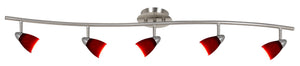 Cal Lighting 5 Light Orbit Light, 120V, Gu-10, 50W, Fixture Body Only SL-954-5-BSBRED Brushed Steel SL-954-5-BSBRED