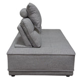 Slate 2PC Lounge Seating Platforms with Moveable Backrest Supports in Grey Polyester Fabric by Diamond Sofa