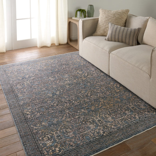 Jaipur Living Solene Feronia SLE02 Power Loomed 100% Polyester Oriental Area Rug Blue 100% Polyester RUG156541