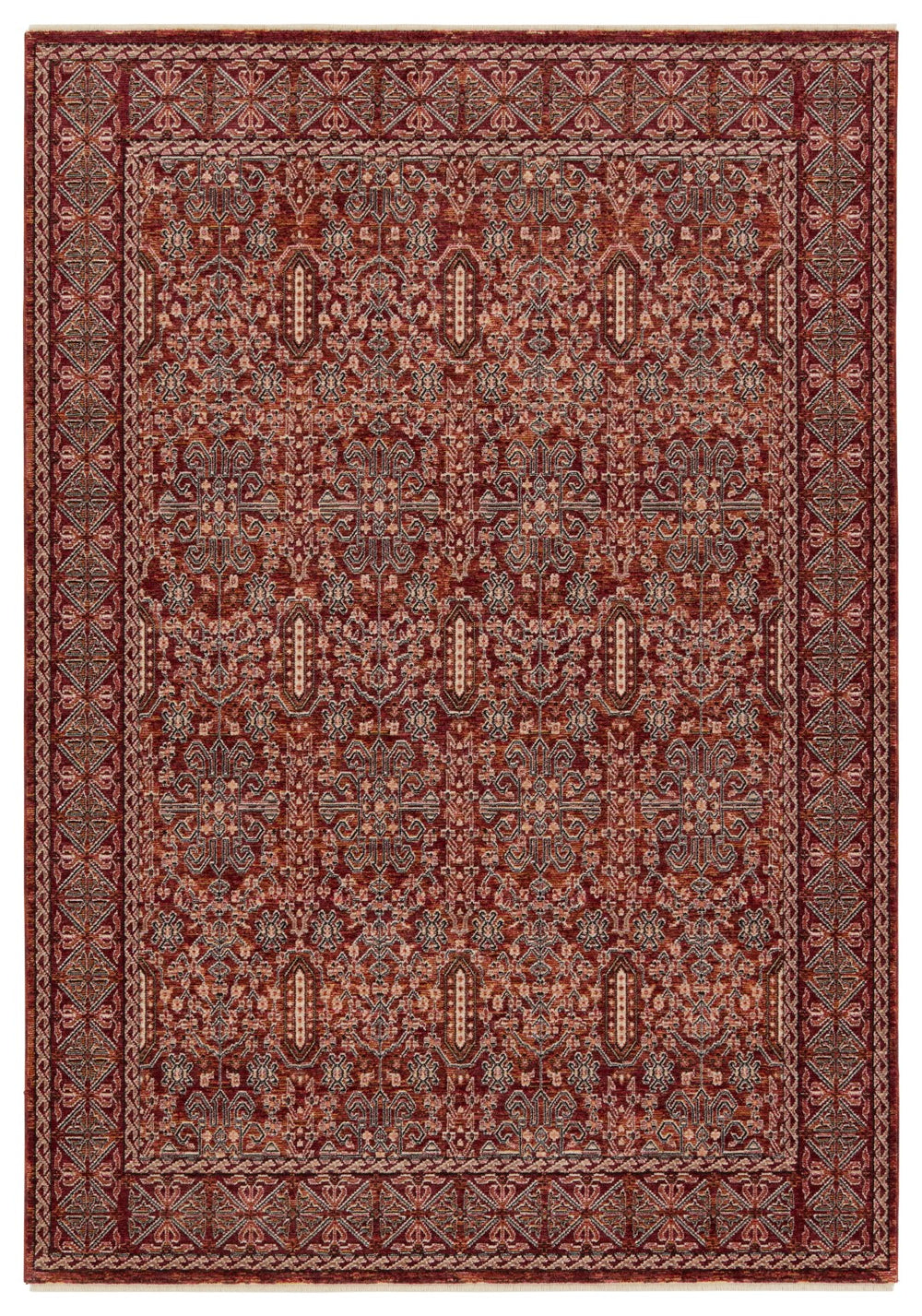 Jaipur Living Solene Jairus SLE03 Power Loomed 100% Polyester Oriental Area Rug Red 100% Polyester RUG156565