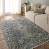 Jaipur Living Solene Israfel SLE04 Power Loomed 100% Polyester Medallion Area Rug Blue 100% Polyester RUG156571