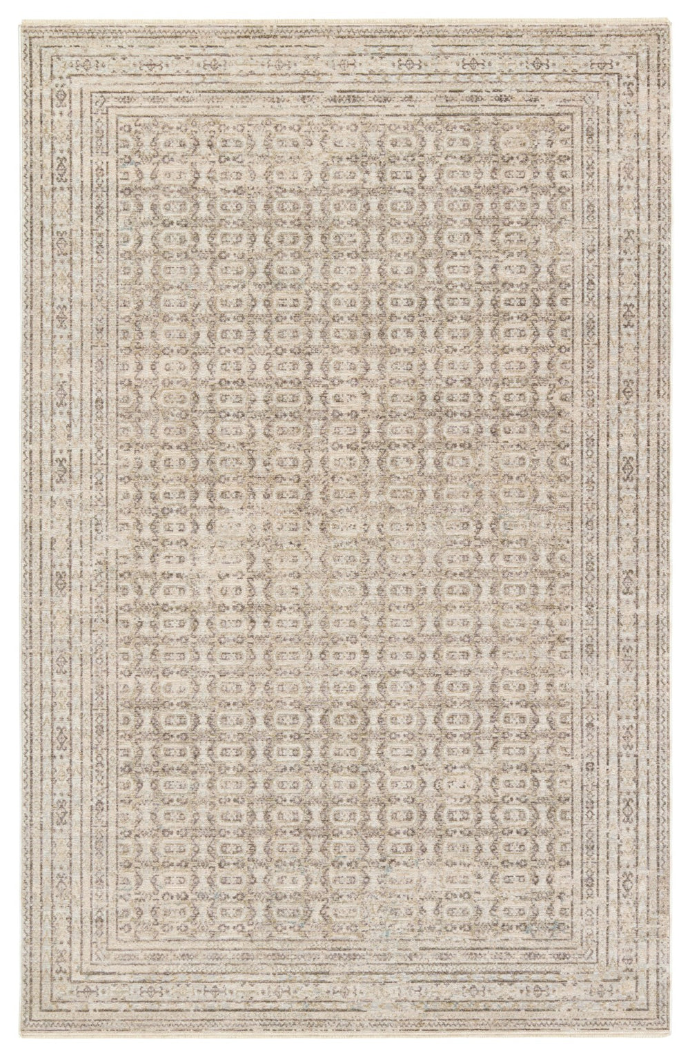 Jaipur Living Solene Vesper SLE07 Power Loomed 100% Polyester Geometric Area Rug Cream 100% Polyester RUG156559