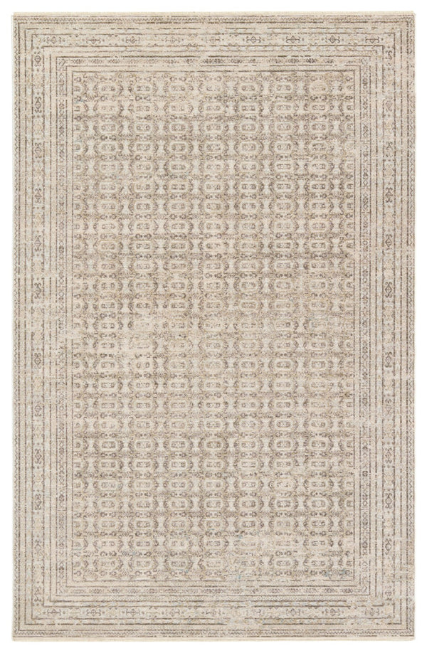Jaipur Living Solene Vesper SLE07 Power Loomed 100% Polyester Geometric Area Rug Cream 100% Polyester RUG156559