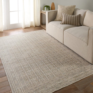 Jaipur Living Solene Vesper SLE07 Power Loomed 100% Polyester Geometric Area Rug Cream 100% Polyester RUG156559