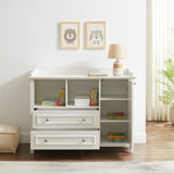 Walker Edison Sally Transitional/Traditional 46" 2-Drawer 1-Cabinet Children's Dresser SLLK5BSW