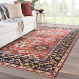 Jaipur Living Aika Hand-Knotted Medallion Red/ Multicolor Area Rug (10'X14')