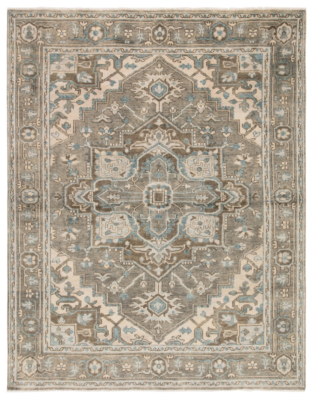 Jaipur Living Flynn Hand-Knotted Medallion Gray/ Blue Area Rug (10'X14')