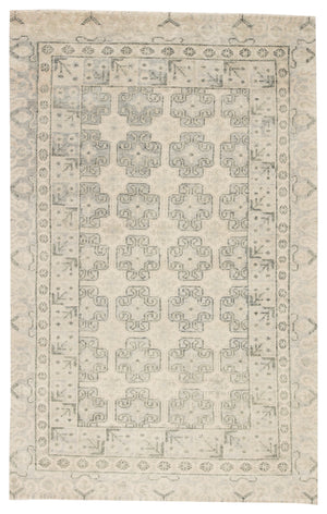 Jaipur Living Stage Hand-Knotted Border Ivory/ Green Area Rug (10'X14')