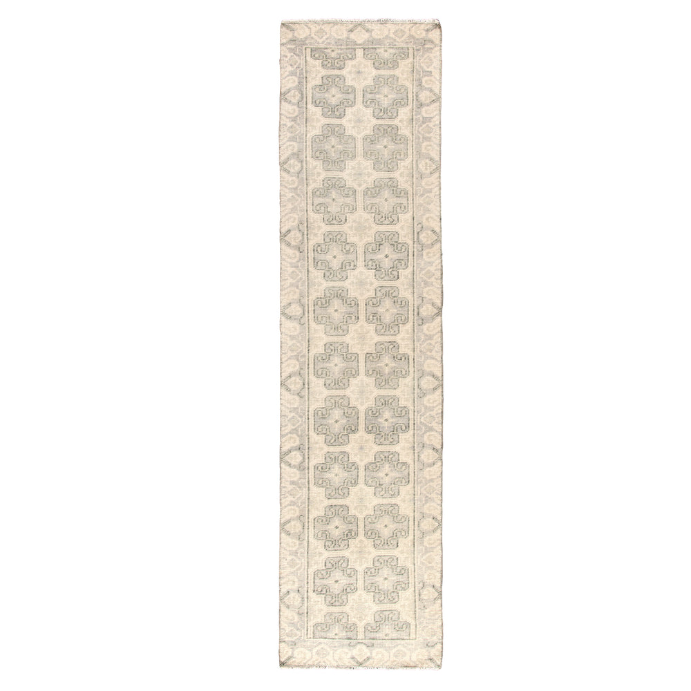 Jaipur Living Stage Hand-Knotted Border Ivory/ Green Runner Rug (3'X12')