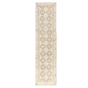 Jaipur Living Stage Hand-Knotted Border Ivory/ Green Runner Rug (3'X12')