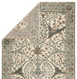 Jaipur Living Slayton Hand-Knotted Medallion Ivory/ Light Teal Area Rug (10'X14')