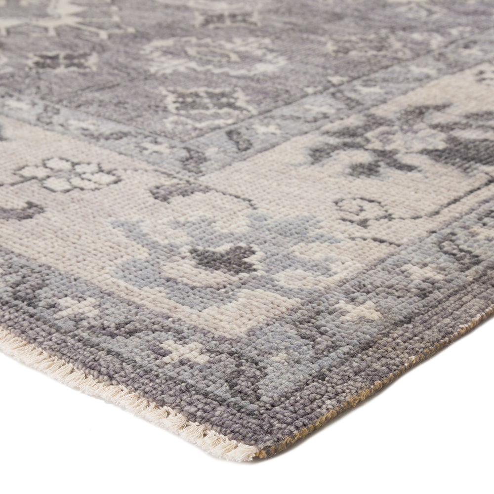 Jaipur Living Kella Hand-Knotted Medallion Gray Runner Rug (3'X12')
