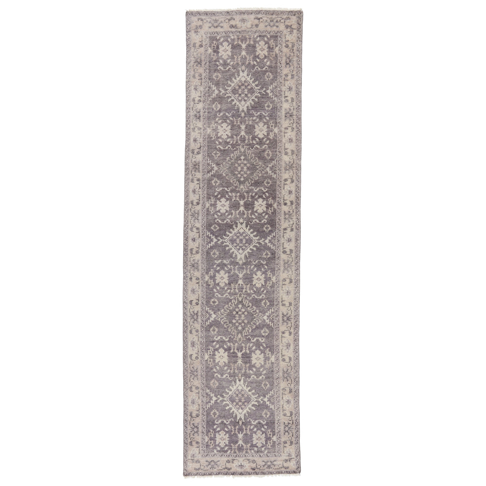 Jaipur Living Kella Hand-Knotted Medallion Gray Runner Rug (3'X12')