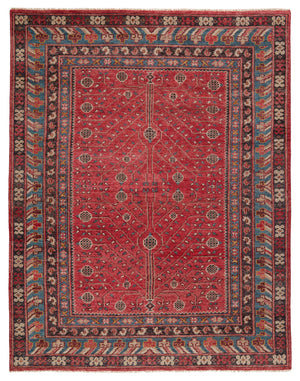 Jaipur Living Donte Hand-Knotted Oriental Red/ Blue Area Rug (10'X14')