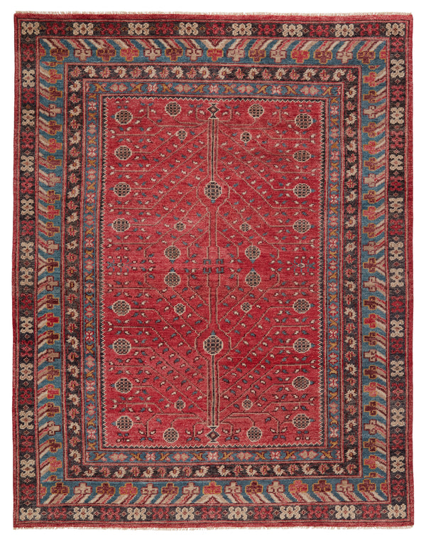 Jaipur Living Donte Hand-Knotted Oriental Red/ Blue Area Rug (10'X14')