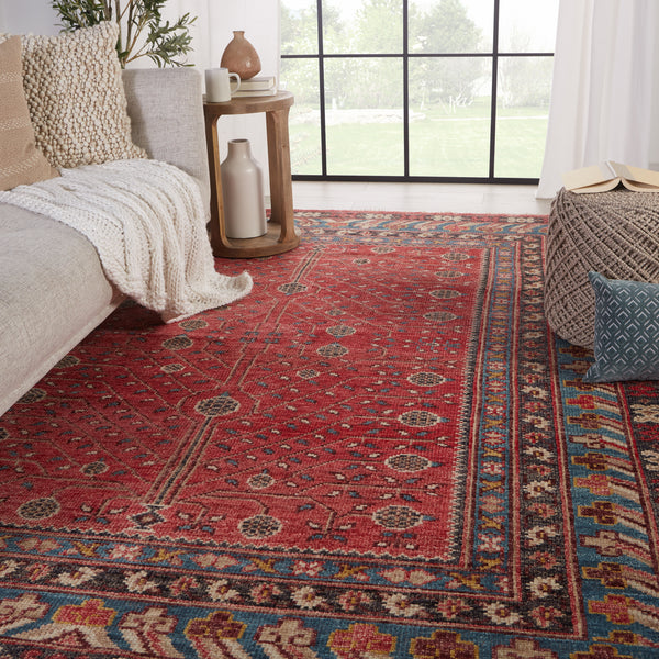 Jaipur Living Donte Hand-Knotted Oriental Red/ Blue Area Rug (10'X14')