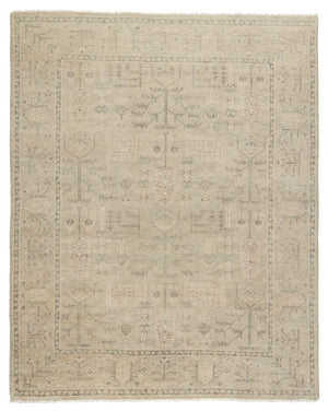Jaipur Living Ginerva Hand-Knotted Oriental Cream/ Green Area Rug (10'X14')