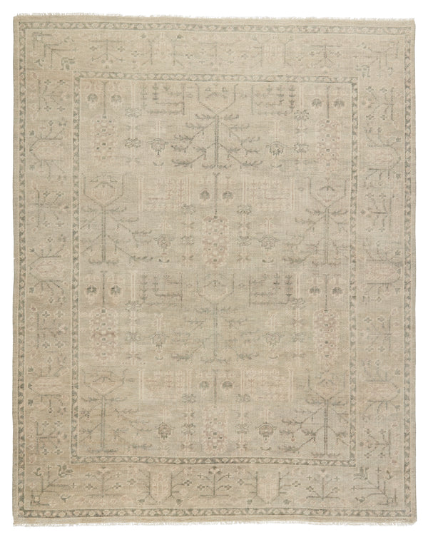 Jaipur Living Ginerva Hand-Knotted Oriental Cream/ Green Area Rug (10'X14')