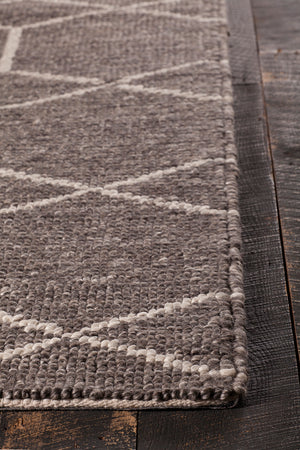 Chandra Rugs Slone 70% Wool + 30% Viscose Hand-Woven Contemporary Rug Grey 9' x 13'