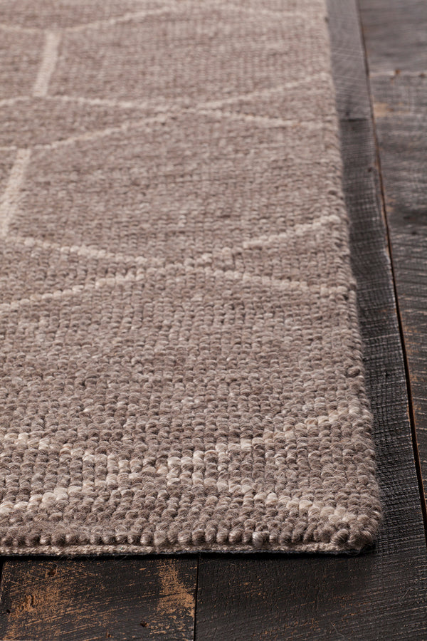 Chandra Rugs Slone 70% Wool + 30% Viscose Hand-Woven Contemporary Rug Taupe 9' x 13'