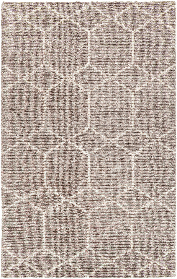 Chandra Rugs Slone 70% Wool + 30% Viscose Hand-Woven Contemporary Rug Taupe 9' x 13'