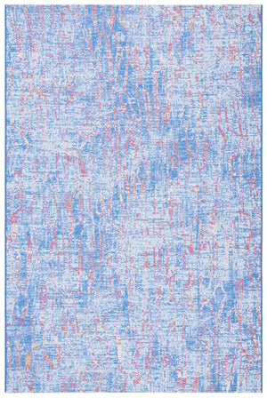 Summer 408 Indoor / Outdoor Power Loomed 23% Polyester 76% Polypropylene 1% Backing Material Rug Blue / Red