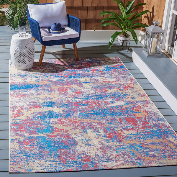 Safavieh Summer 409 Power Loomed 76% Polypropylene/23% Polyester/1% Backing Material Indoor/Outdoor Rug SMR409M-8