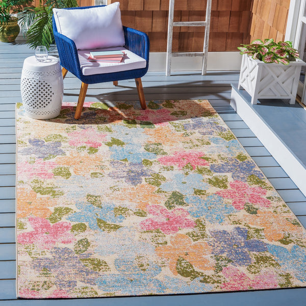 Safavieh Summer 410 Power Loomed 76% Polypropylene/23% Polyester/1% Backing Material Indoor/Outdoor Rug SMR410M-9