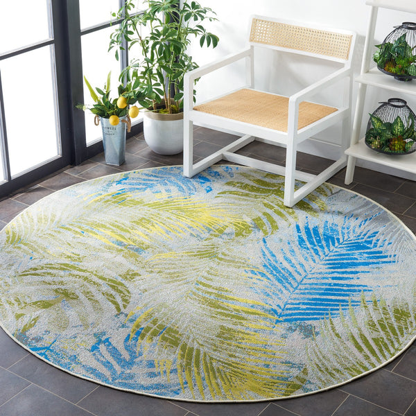 Safavieh Summer 485 Power Loomed 76% Polypropylene/23% Polyester/1% Backing Material Indoor/Outdoor Rug SMR485Y-9