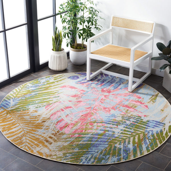 Safavieh Summer 487 Power Loomed 76% Polypropylene/23% Polyester/1% Backing Material Indoor/Outdoor Rug SMR487M-9