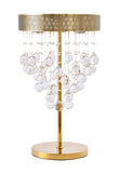 Bethel Gold Table Lamp in Metal & Crystal