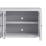 Legends Furniture Modern TV Stand with Glass Cabinets for TV's up to 75 Inches SN1871.WHT