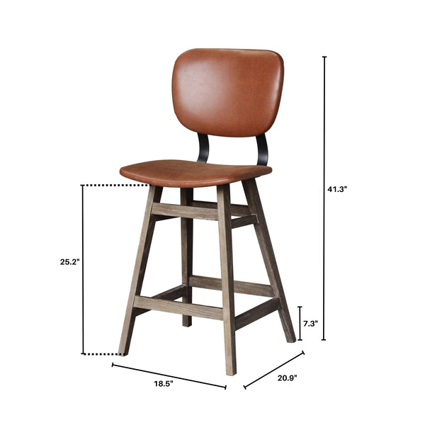 LH Imports Fraser Counter Stool SNH-18TB
